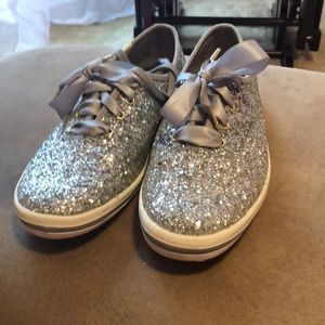 Glitter lace up shoes